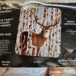 Queen Blanket – Buck in Birch Trees