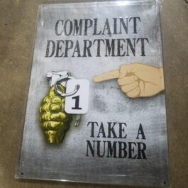 C-Metal Sign 32 Complaint Department