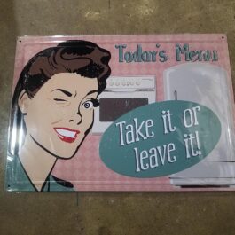 C-Metal Sign 60 Today’s Menu