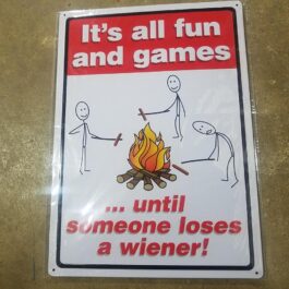 C-Metal Sign 50 It’s All Fun & Games