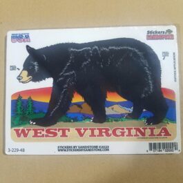 USA Sticker-11 3-229-48 West Virginia Walking Black Bear