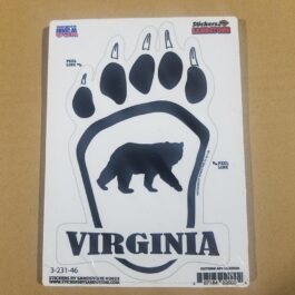 USA Sticker-17 3-231-46 Virginia Bear Paw
