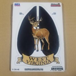 USA Sticker-16 3-236-48 West Virginia Deer Hoof