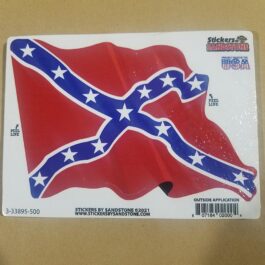 USA Sticker-03 3-33895-500 Rebel Flag Waving
