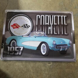 C-Metal Sign 06 1957 Corvette